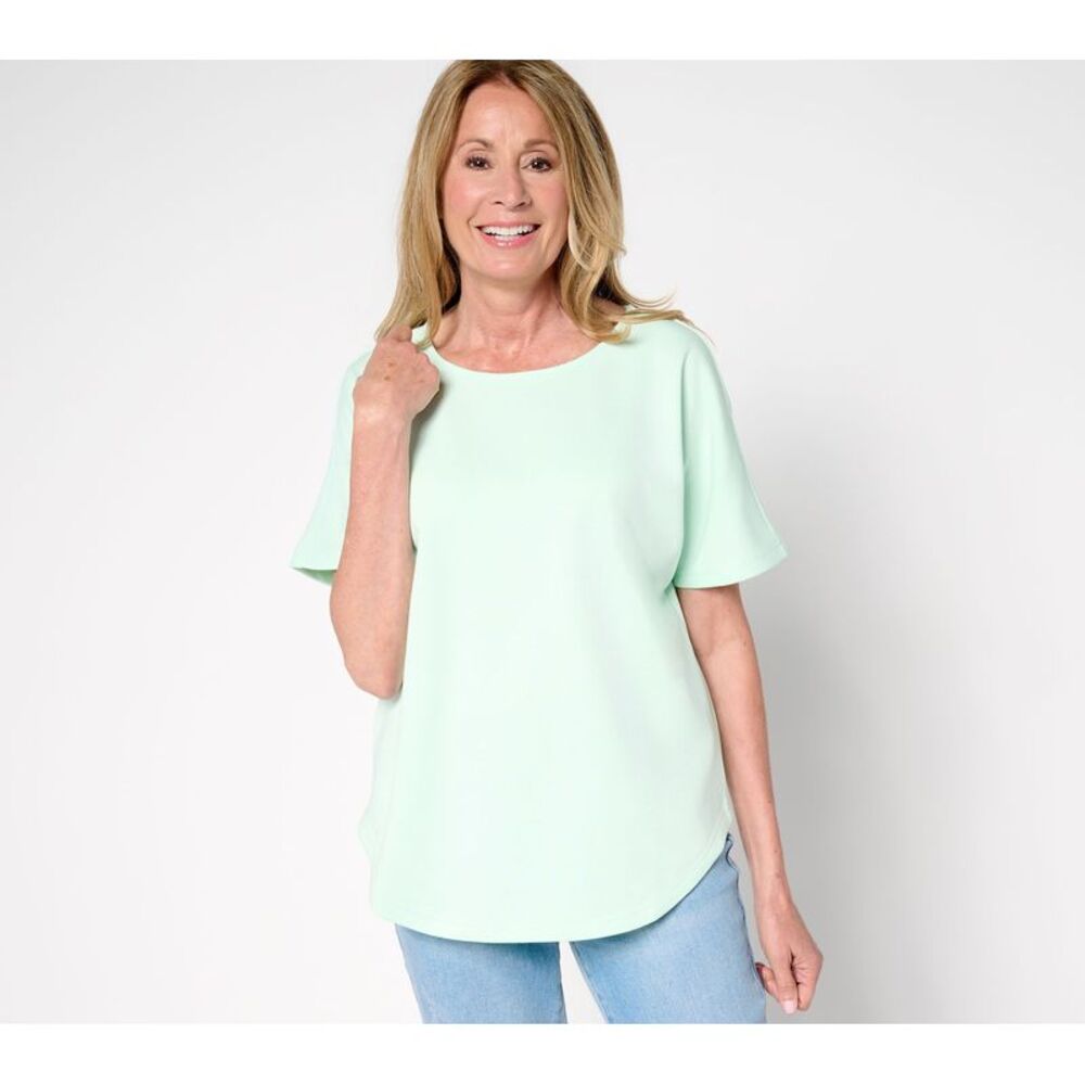 SUNNYLiFE Women's Top Sz L Seaside Sweats Slouchy Green A691551